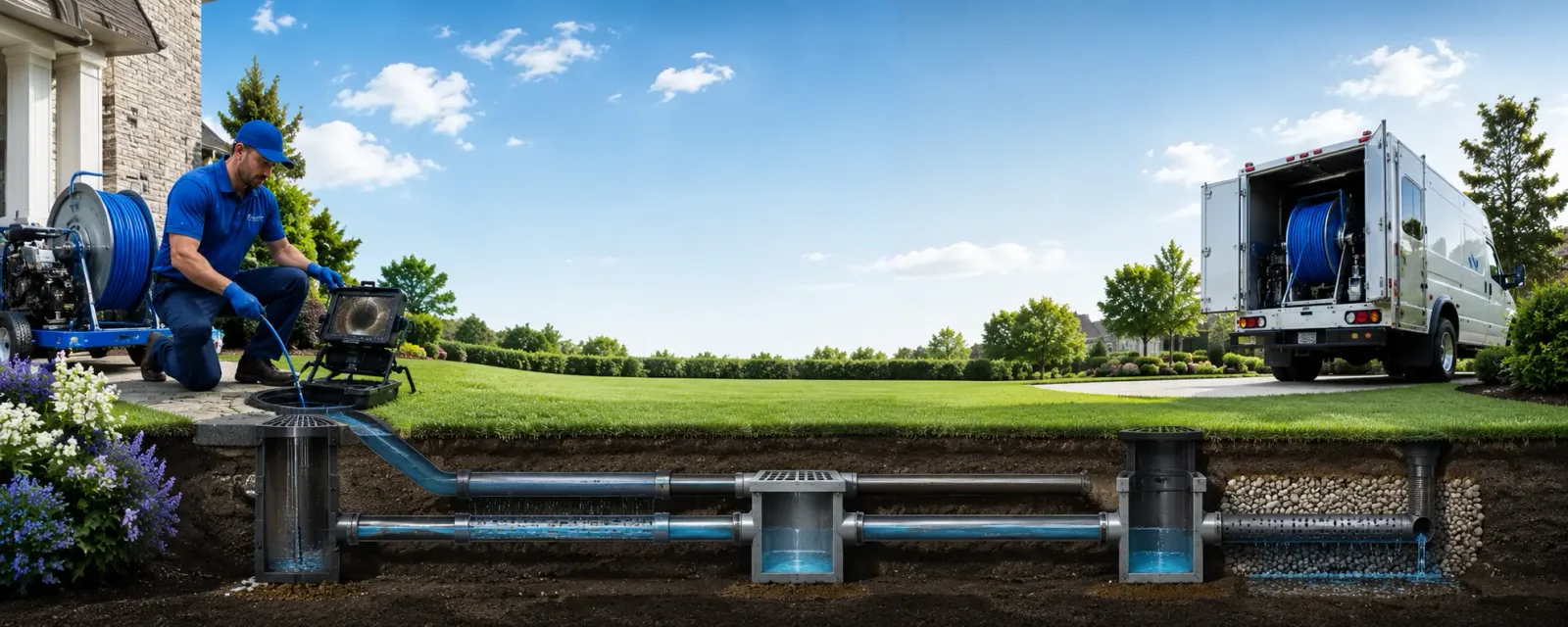 Outdoor drain cleaning information for Harlan, IA